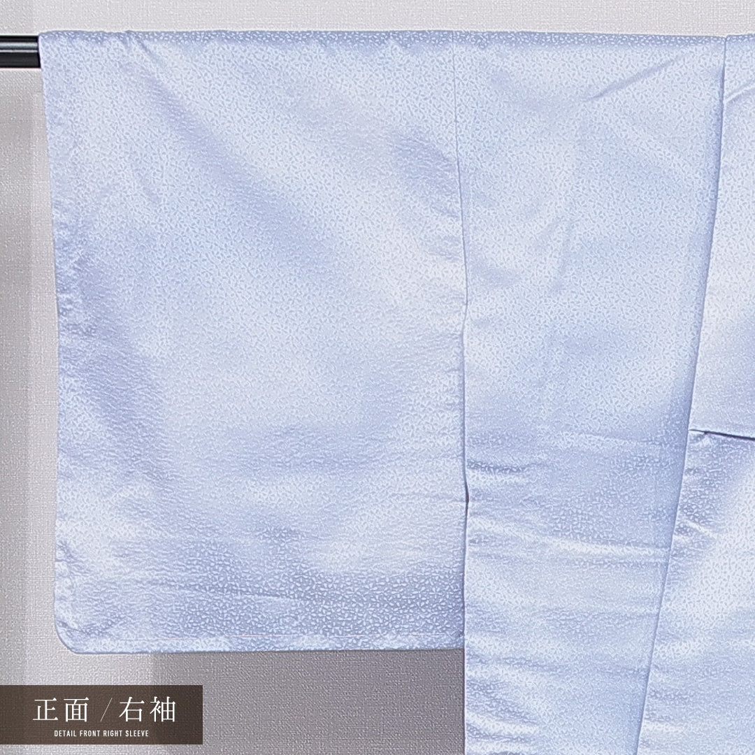 洗える着物 付下げ 袷 身丈159cm 裄丈66cm ポリエステル Sランク インフォーマル 広衿 Mサイズ 青海波 水色系 RP 1218-15791