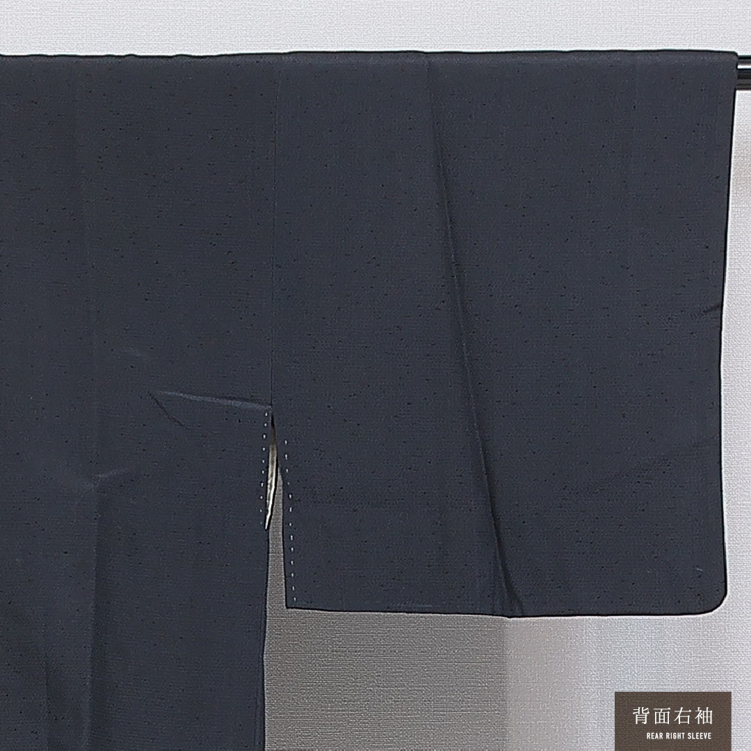 道行コート 袷 身丈87cm 裄丈64cm 正絹 Cランク セミフォーマル Mサイズ ポケットあり 無地 紺系 LP 1237-16859