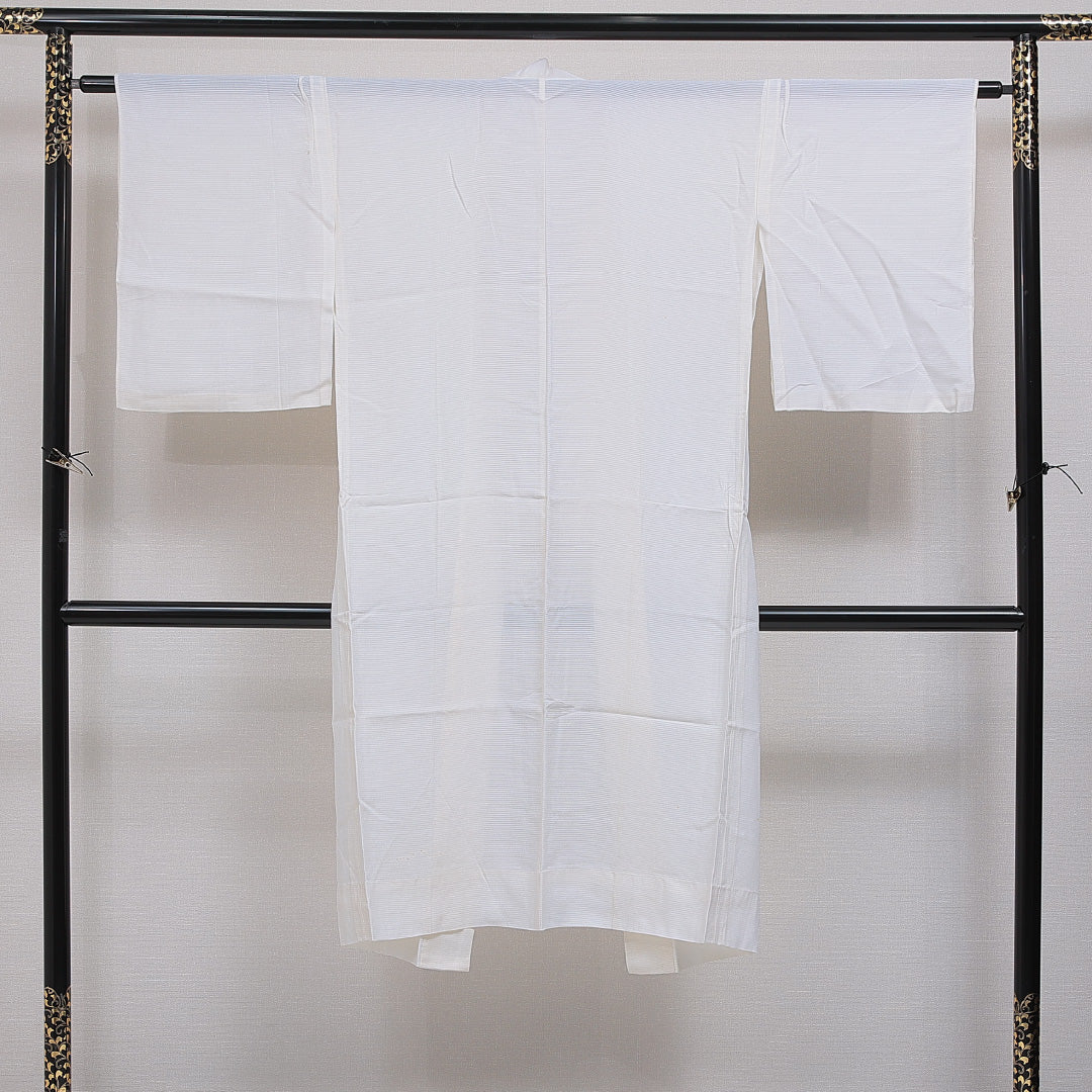 長襦袢 単衣 身丈126cm 裄丈62cm 正絹 Cランク Mサイズ 無地 クリーム系 HP 1239-16470
