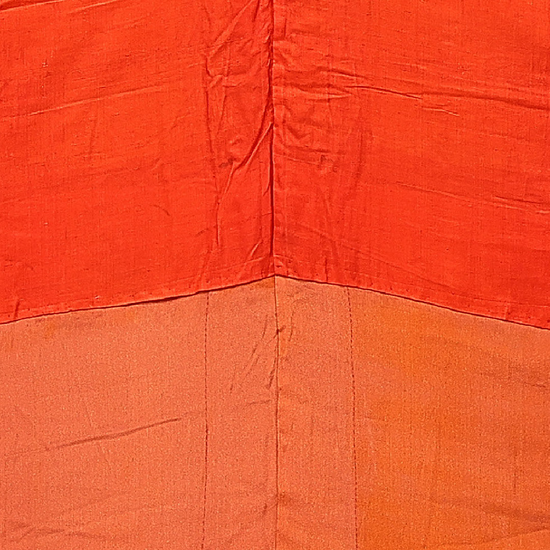 アンティーク 色無地 袷 身丈151cm 裄丈65cm 正絹 Cランク Sサイズ 広衿 紋意匠 笹 紫系 1214-15570