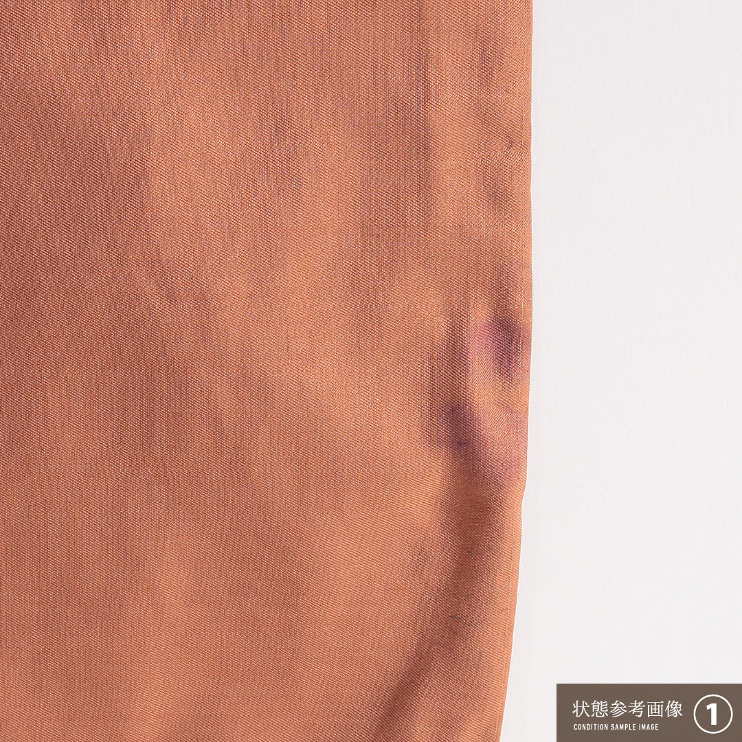 袋帯 帯丈400cm 正絹 六通 帯芯なし セミフォーマル 鏡裏文 朱系 1243-01824