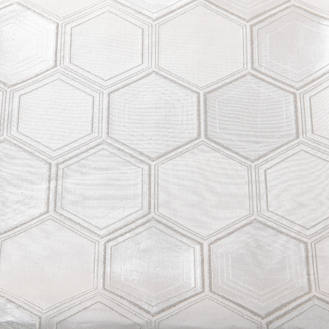 袋帯 帯丈424cm 正絹 六通 帯端のみ未仕立て フォーマル 亀甲 古典柄 クリーム系 1243-02098