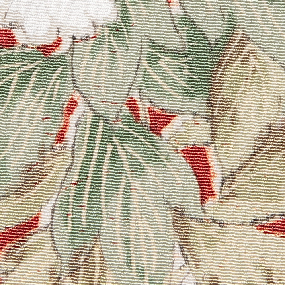 小紋 袷 身丈151cm 裄丈65cm 正絹 Sランク インフォーマル バチ衿 Sサイズ 花柄 牡丹 赤系 RP 1221-15045