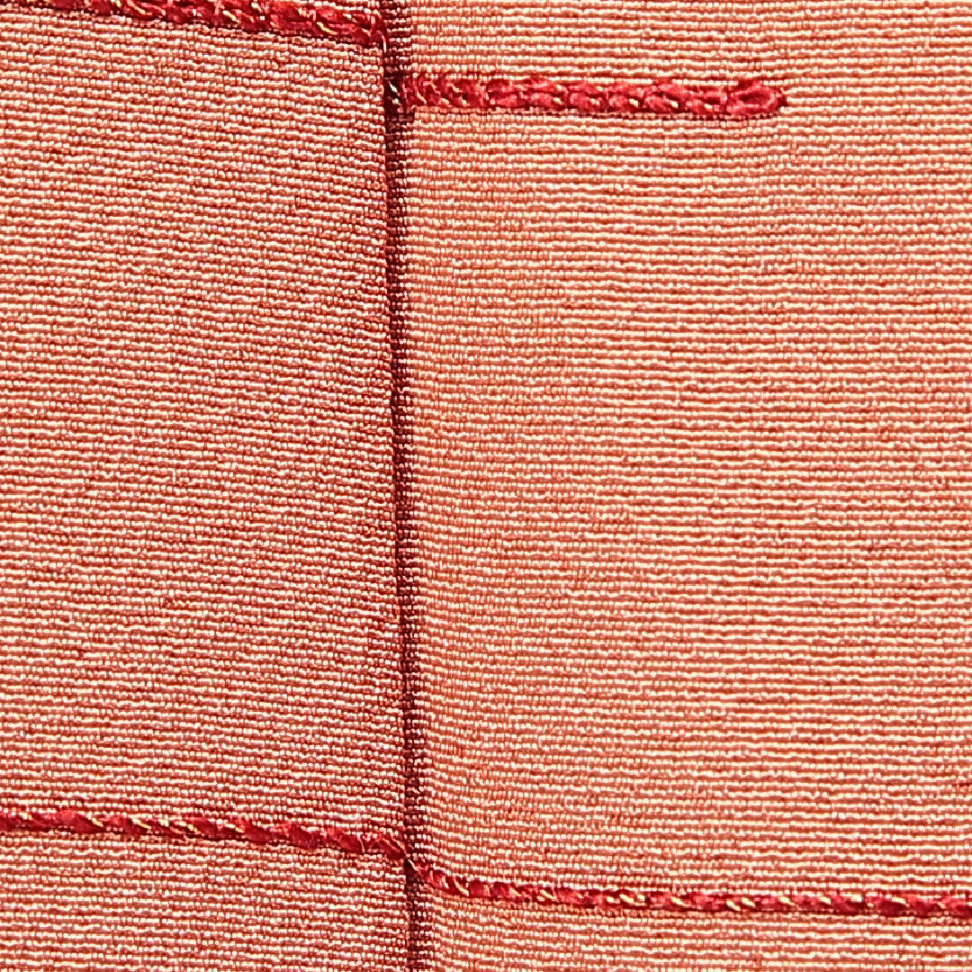 付下げ 袷 身丈156cm 裄丈63cm 正絹 Sランク インフォーマル 広衿 Mサイズ 抽象柄 朱系 RP 1218-15081