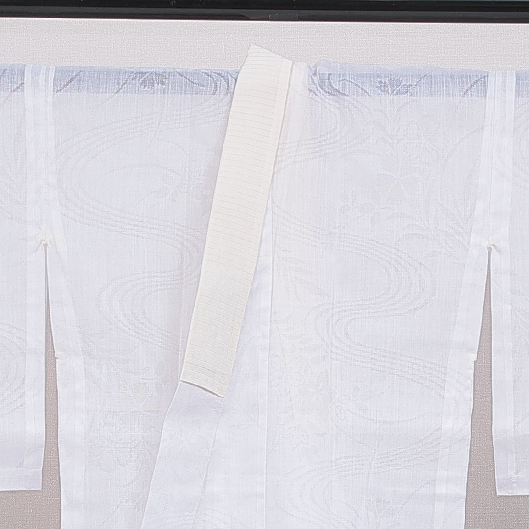 夏物 長襦袢 夏物 身丈126cm 裄丈62cm 正絹 Sランク Mサイズ 古典柄 白系 RP 1239-16673