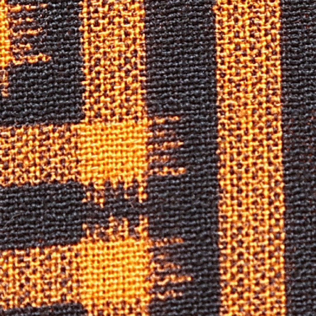 ウールの道中着(紬) 洗える着物 単衣 身丈69cm 裄丈67cm ウール Sランク Mサイズ カジュアル 幾何学柄 朱系 1264-16814