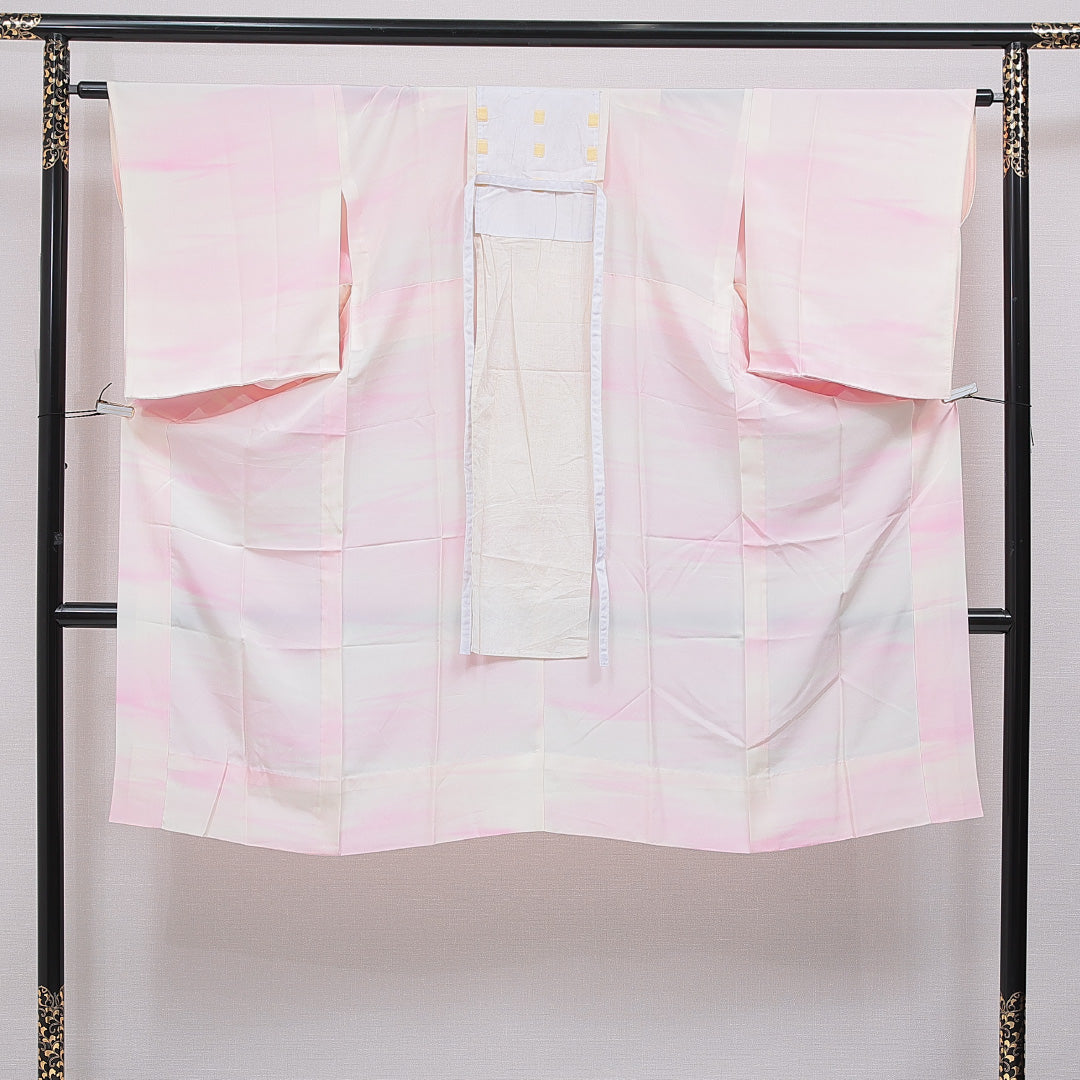 長襦袢 無双袖 身丈122cm 裄丈63cm 正絹 Aランク Sサイズ ピンク系 RP 1239-16685