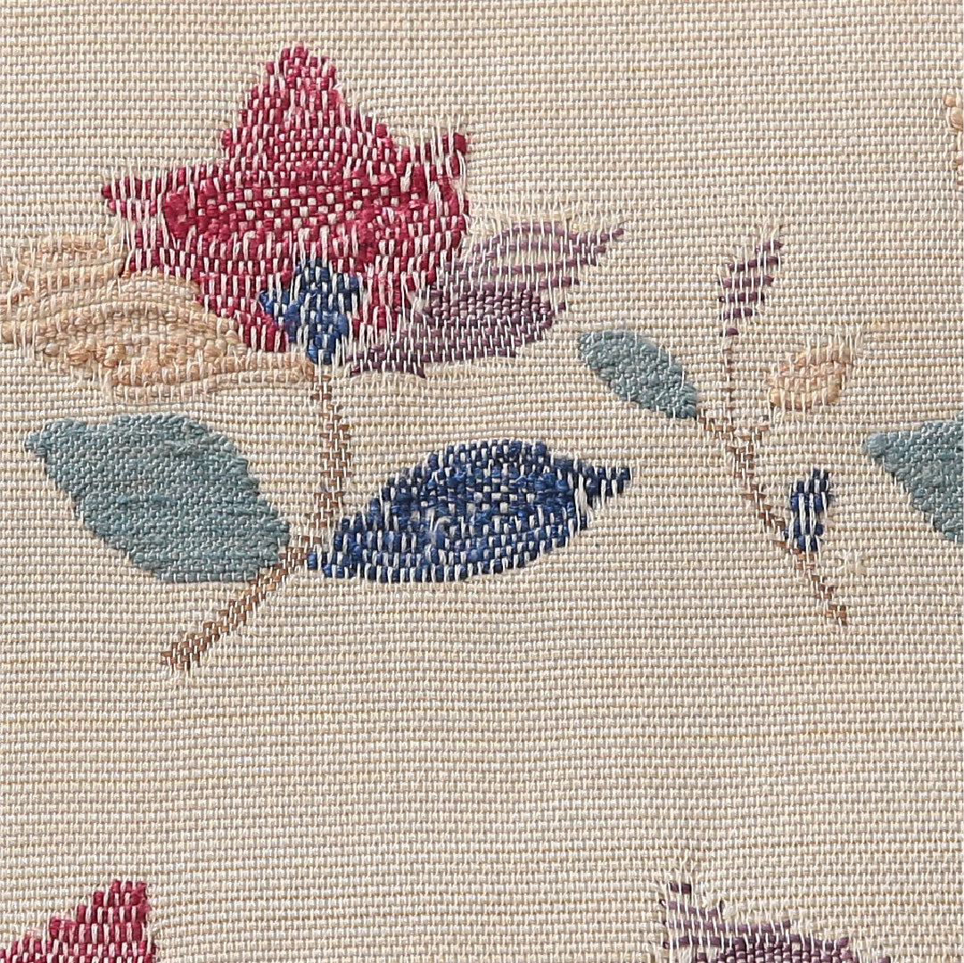 八寸名古屋帯 帯丈360cm カジュアル 松葉仕立て ポイント柄 Aランク 正絹 花柄 クリーム系 1224-03908