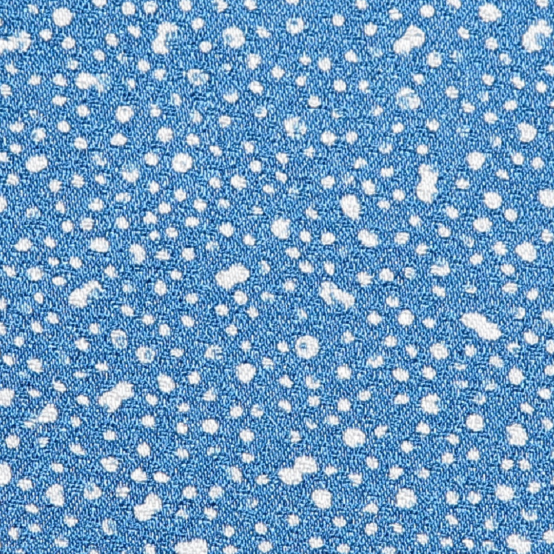 江戸小紋(大小霰) 洗える着物 袷 身丈164cm 裄丈66cm ポリエステル Sランク Lサイズ 広衿 インフォーマル 青系 1262-16278