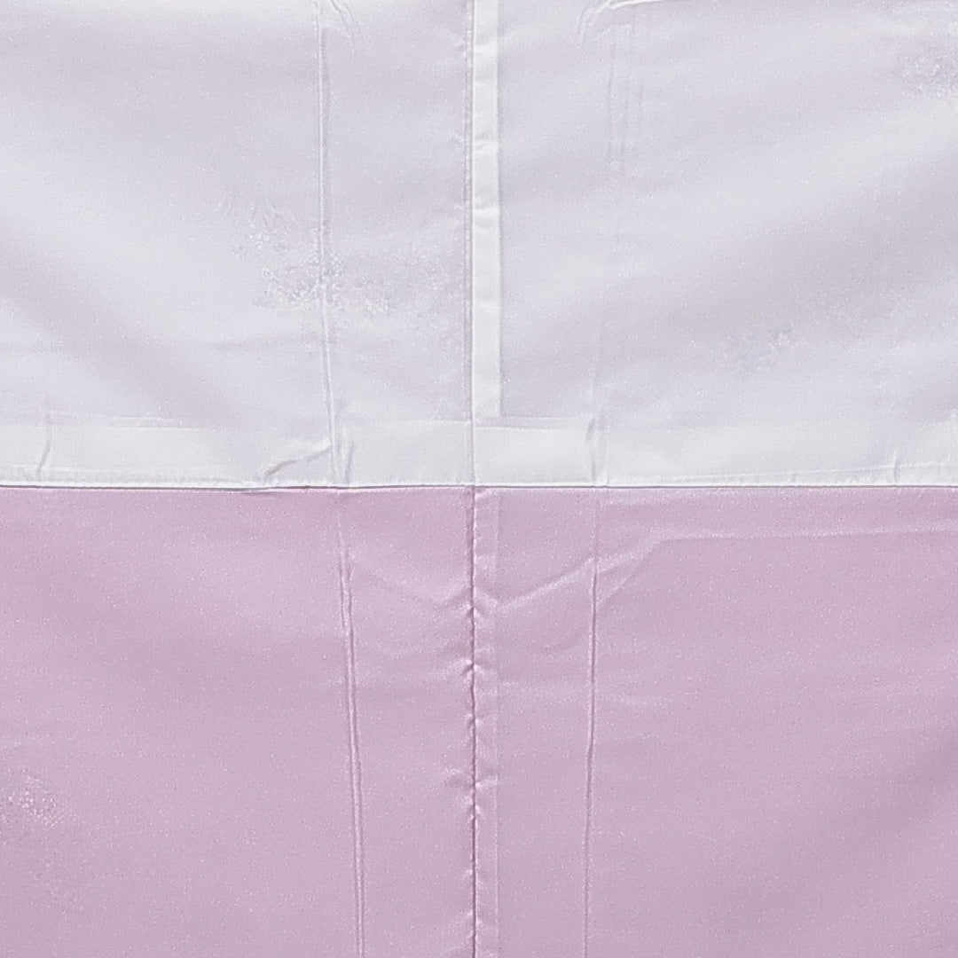 新古品 小紋 洗える着物 袷 身丈158cm 裄丈65cm ポリエステル Nランク Mサイズ 広衿 インフォーマル 吉祥文様 菊 紫系 1215-15788