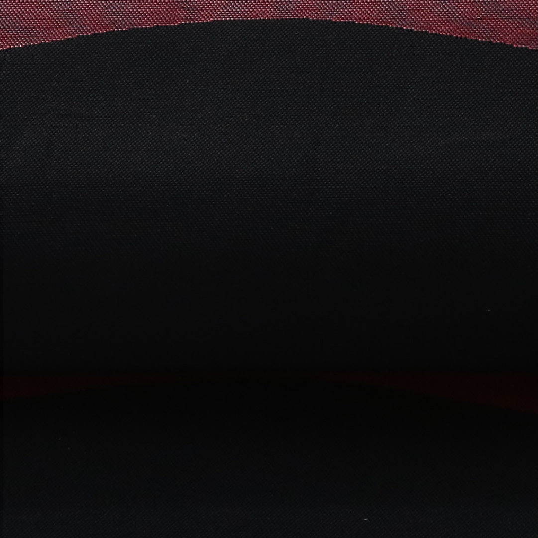 九寸名古屋帯 帯丈370cm カジュアル 開き仕立て 六通 Aランク 正絹 流水 黒系 1224-03513