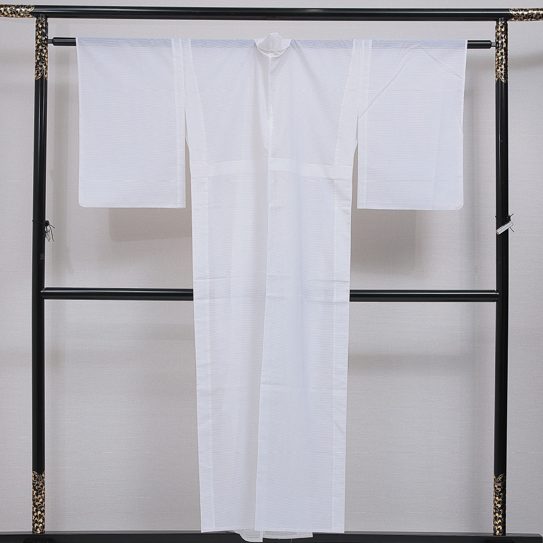夏物 長襦袢 絽 身丈150cm 裄丈63cm 正絹 Aランク FREEサイズ 無地 白系 RP 1239-16517