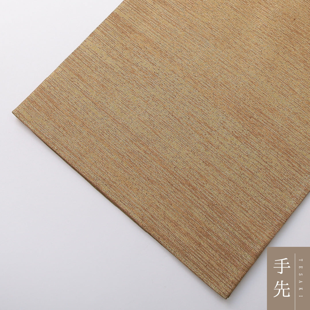 袋帯 帯丈472cm セミフォーマル ポイント柄 Aランク 正絹 幾何学柄 金系 1223-02072