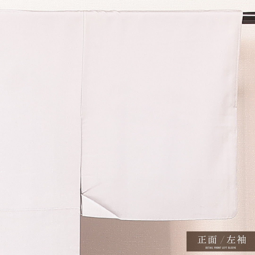 訪問着 袷 身丈150cm 裄丈62cm 正絹 Sランク Sサイズ 広衿 一つ紋(丸に九曜) セミフォーマル 小槌 吉祥文様 金駒刺繍 グレー系 1212-16878