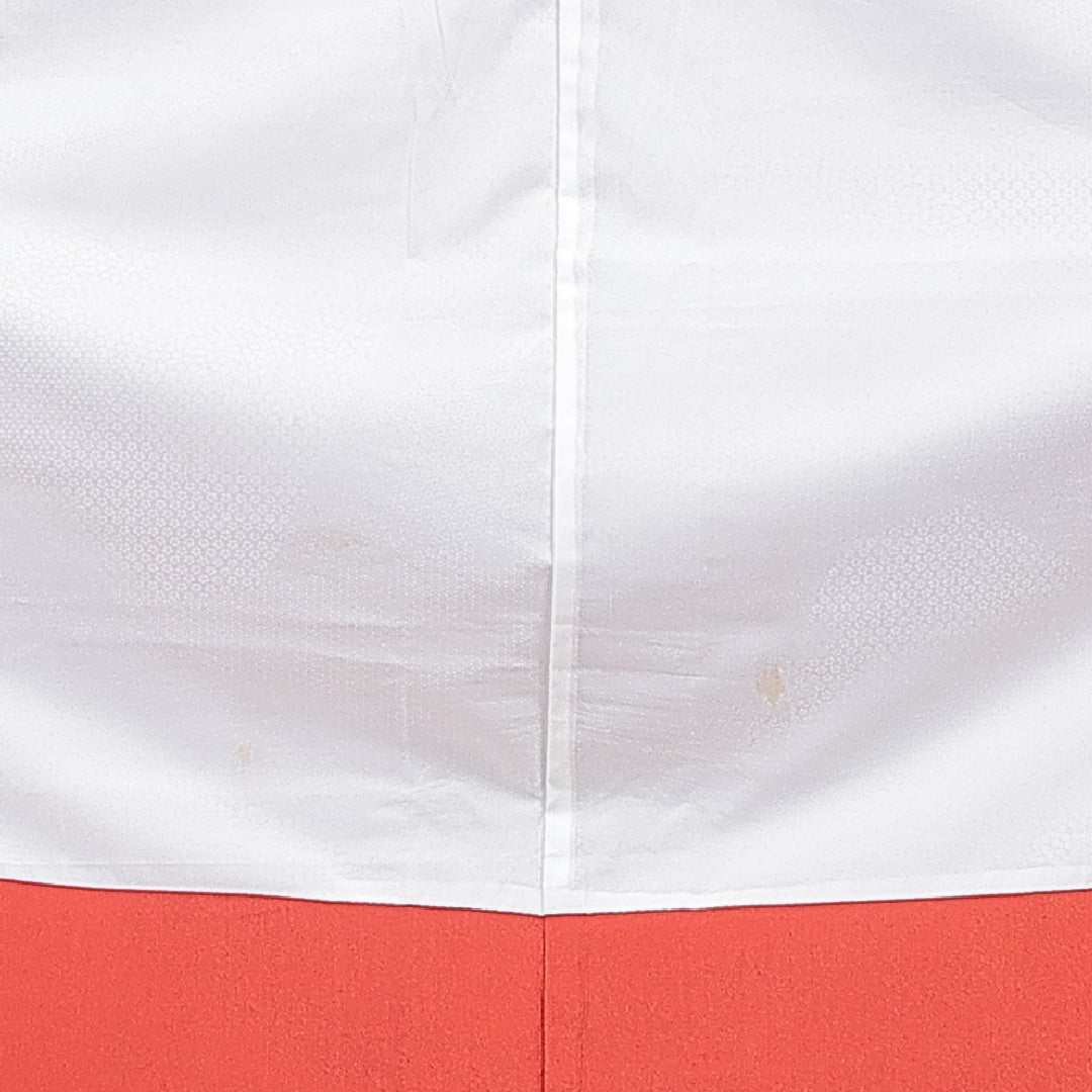 江戸小紋(寄せ柄) 洗える着物 袷 身丈164cm 裄丈67cm ポリエステル Aランク Lサイズ 広衿 インフォーマル 赤系 1262-16227