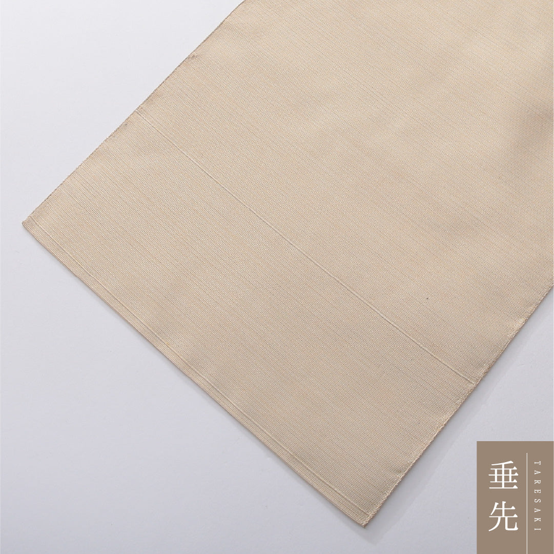 八寸名古屋帯 帯丈360cm カジュアル 松葉仕立て ポイント柄 Aランク 正絹 花柄 クリーム系 1224-03908