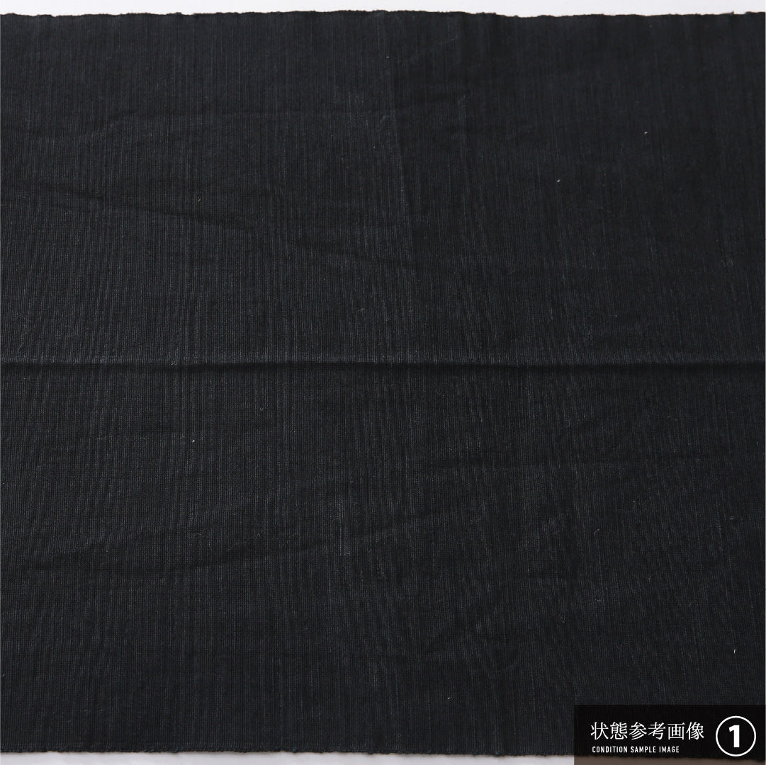 八寸名古屋帯(紬) 帯丈325cm カジュアル 松葉仕立て 六通 Aランク 正絹 創作柄 黒系 1224-03944