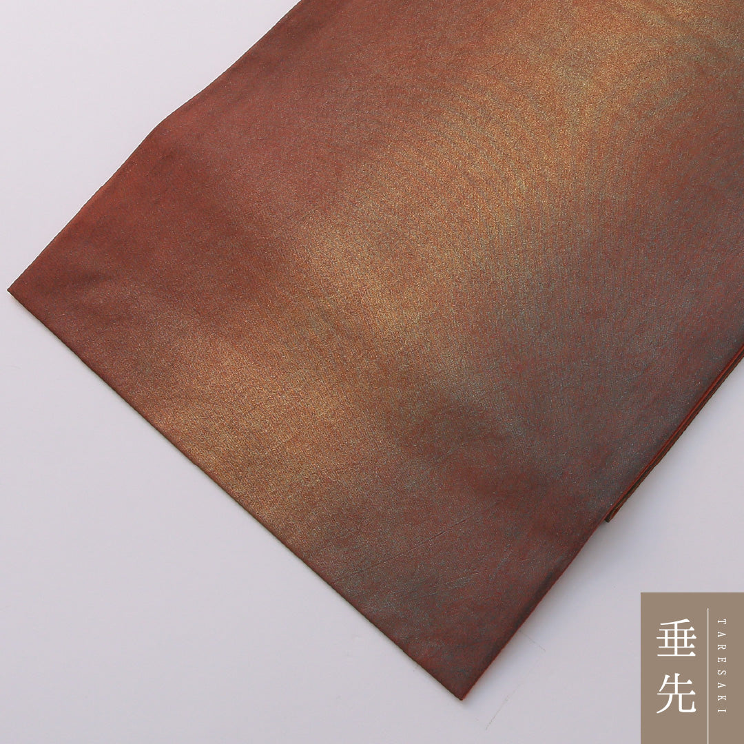 袋帯 帯丈460cm 正絹 全通 帯芯なし インフォーマル 創作柄 朱系 1243-01931