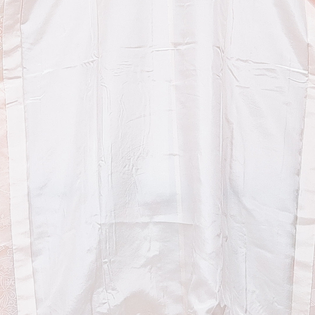 振袖用 長襦袢 袷 身丈134cm 裄丈66cm 正絹 Sランク XLサイズ 無地 ピンク系 RP 1240-15373