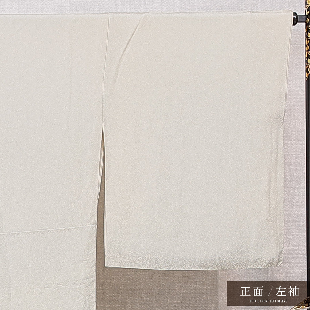 色留袖 袷 身丈162cm 裄丈67cm 一つ紋 セミフォーマル Sランク Lサイズ 正絹 広衿 菊 金駒刺繍 1211-F0653