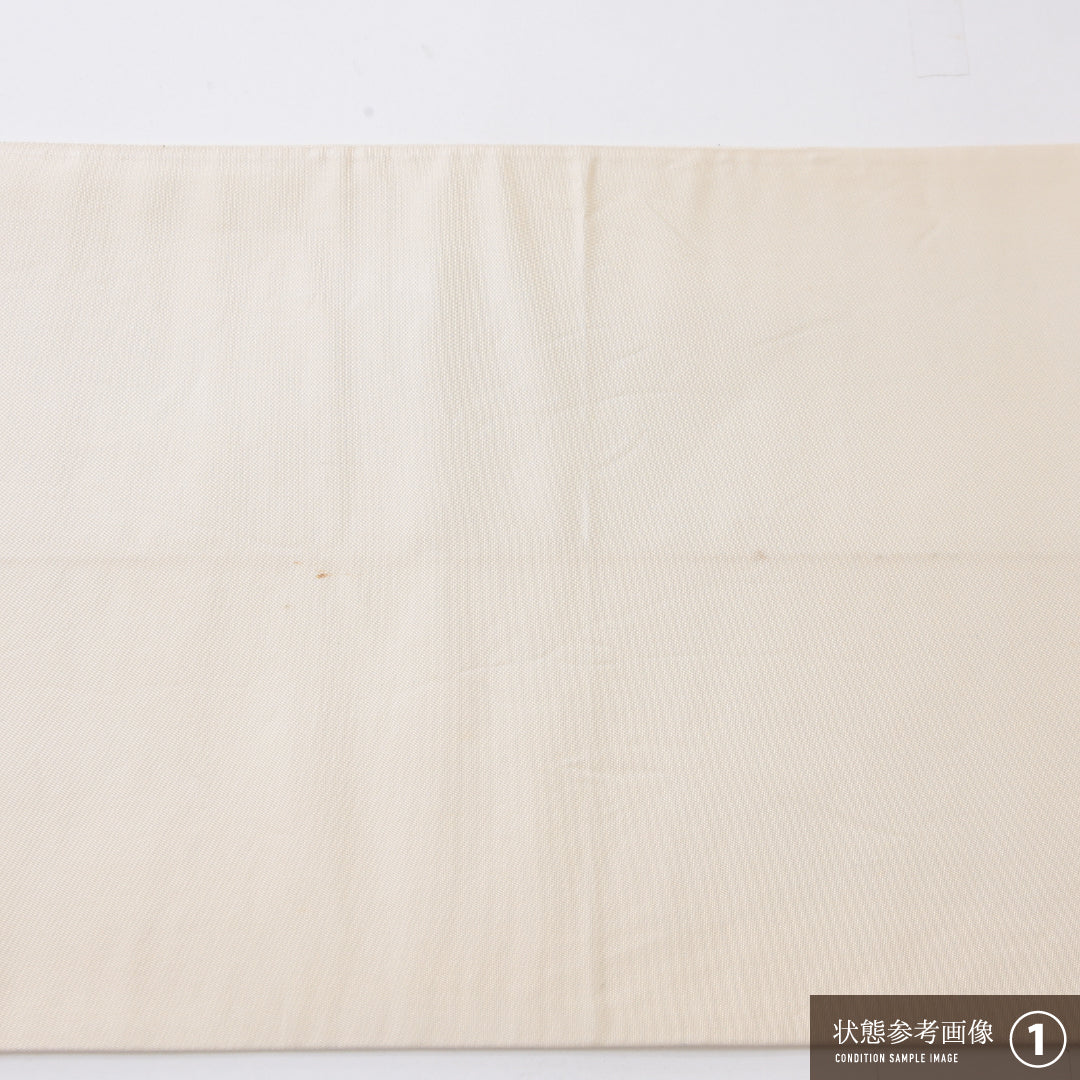 袋帯 帯丈432cm 正絹 六通 帯芯なし セミフォーマル 霞 光琳波 クリーム系 1243-02180