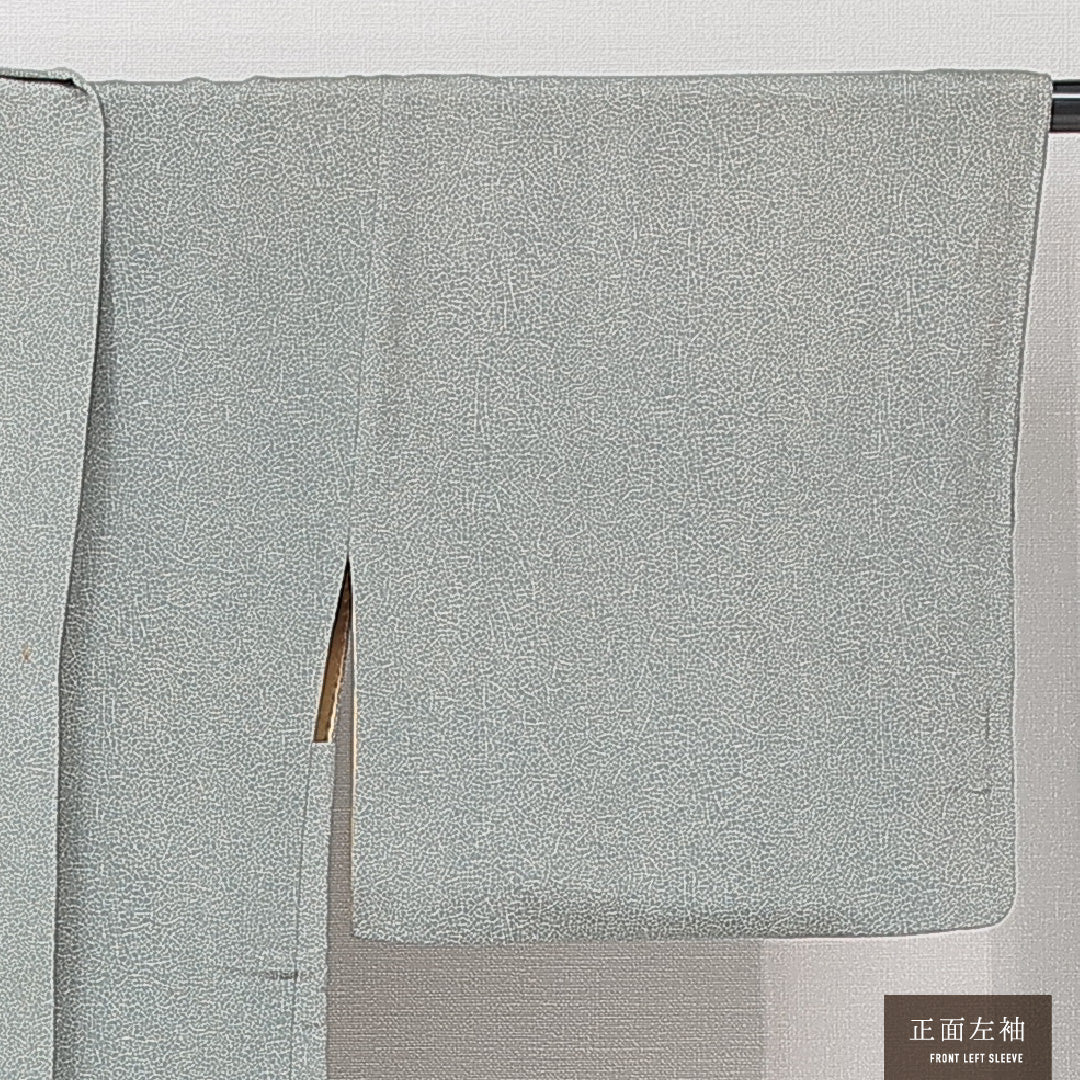 羽織 袷 身丈70cm 裄丈59cm 正絹 Cランク カジュアル Sサイズ 紐あり 抽象柄 グレー系 HP 1232-15261