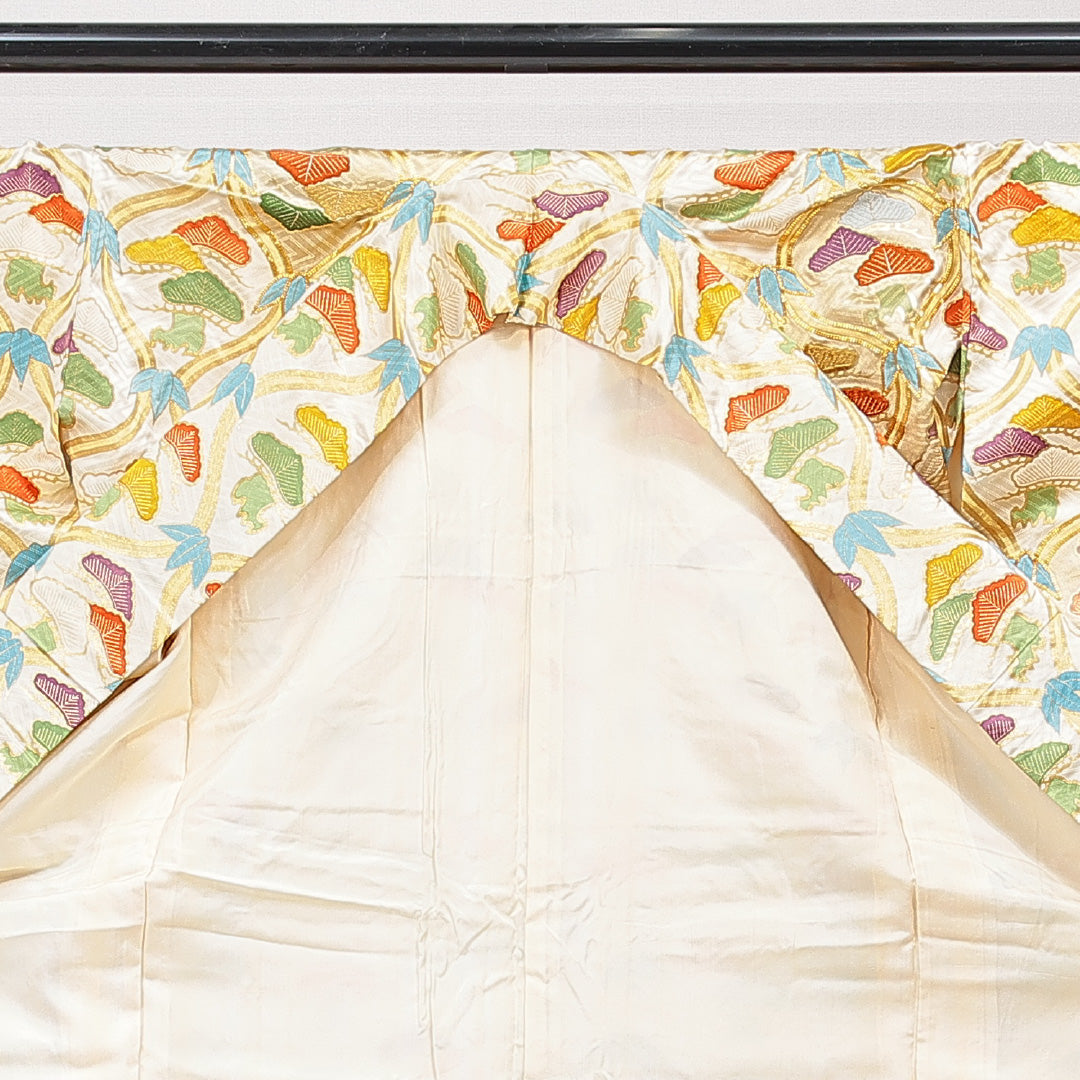 振袖 袷 身丈165cm 裄丈66cm セミフォーマル Sランク XLサイズ 正絹 広衿 笠松 金駒刺繍 1213-F0733