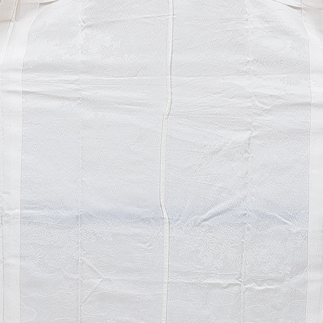 長襦袢 無双袖 身丈126cm 裄丈62cm 正絹 Cランク Mサイズ 古典柄 クリーム系 1229-16710