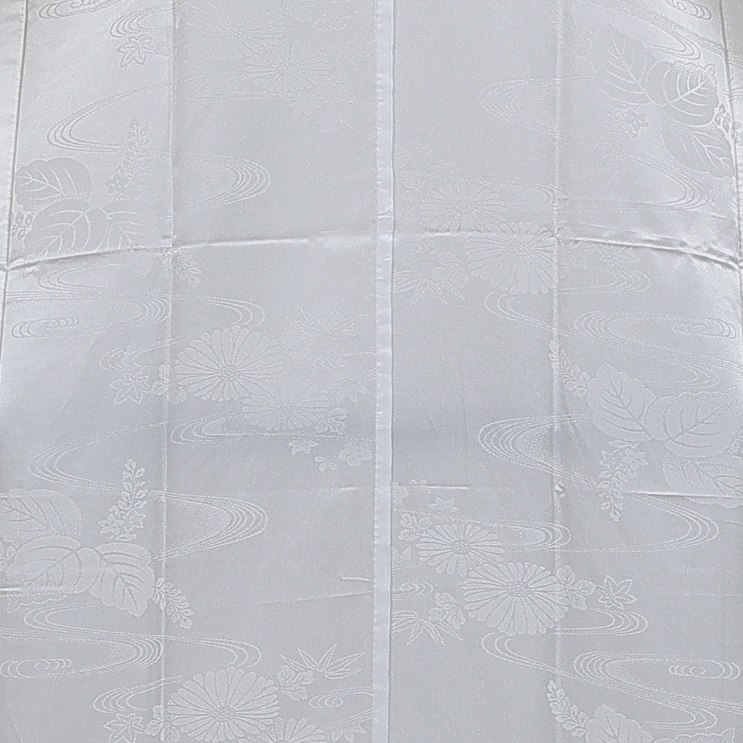 長襦袢 無双袖 身丈134cm 裄丈65cm 正絹 Sランク XLサイズ 菊 クリーム系 RP 1239-16629