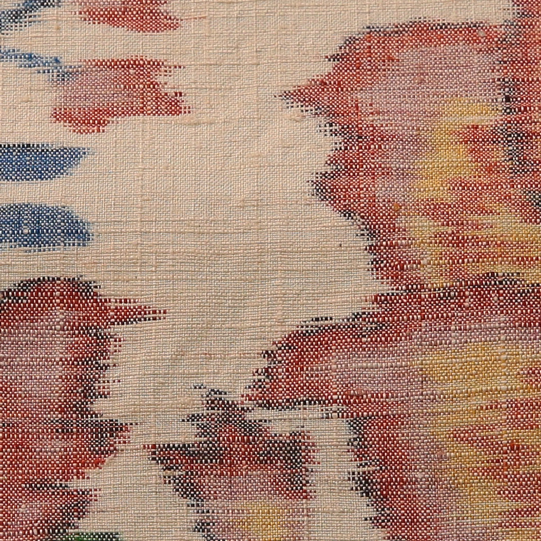 袋帯 帯丈428cm セミフォーマル 全通 Cランク 正絹 植物柄 クリーム系 1223-01882