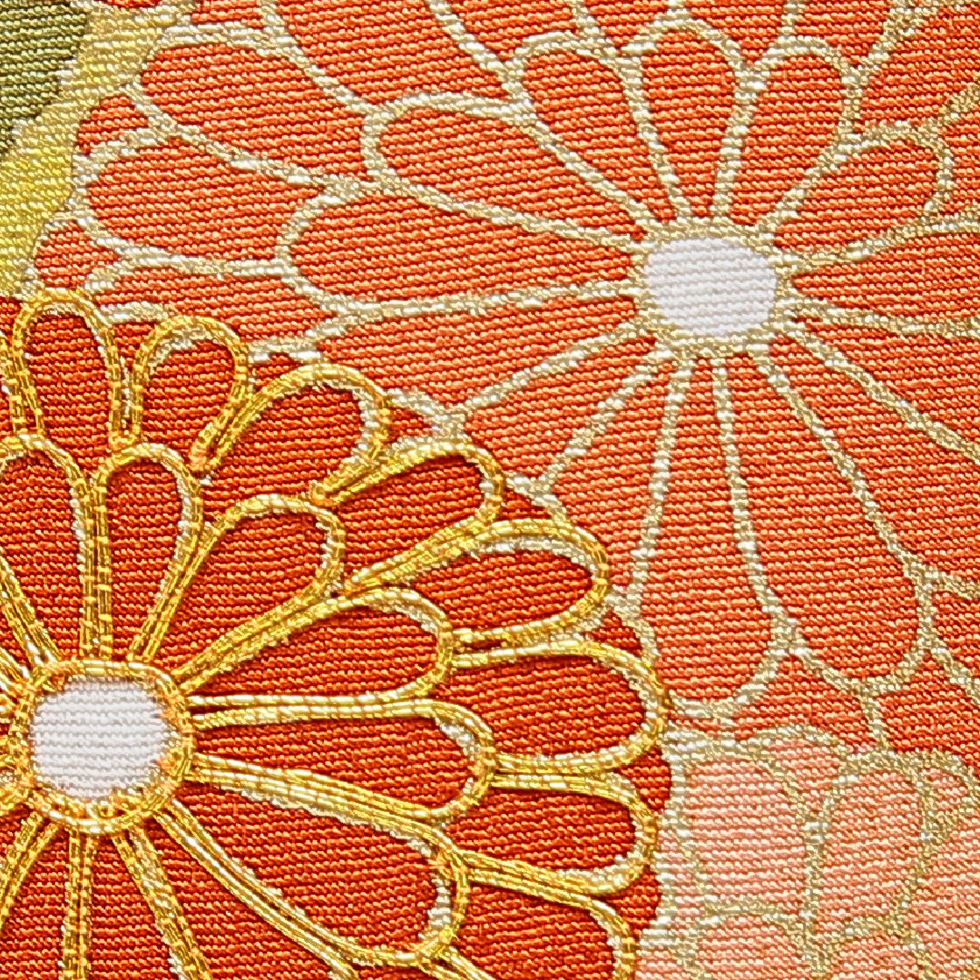 色留袖 袷 身丈162cm 裄丈67cm 一つ紋 セミフォーマル Sランク Lサイズ 正絹 広衿 菊 金駒刺繍 1211-F0653