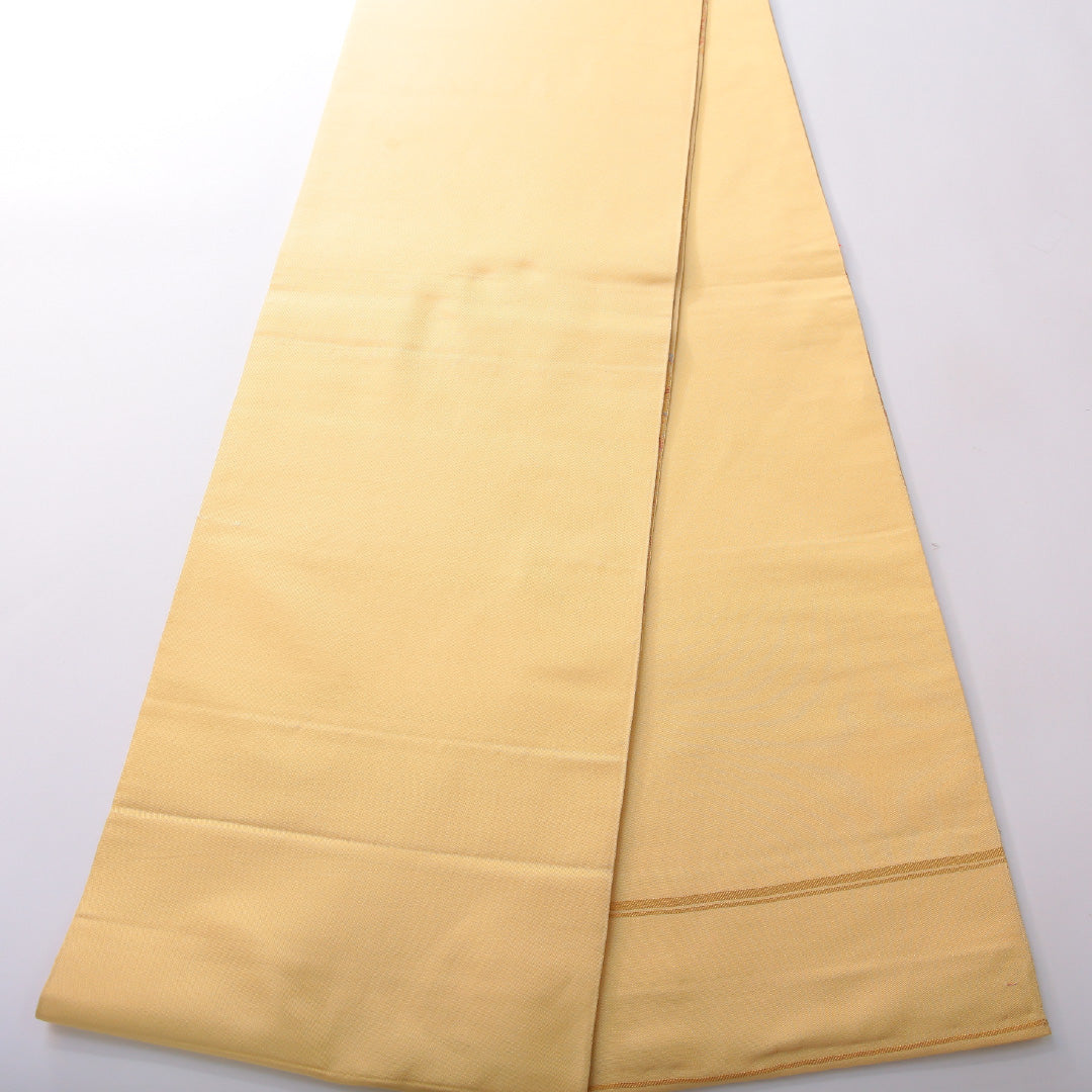 袋帯 帯丈440cm 正絹 全通 セミフォーマル ペイズリー 壺 黄系 1243-02107
