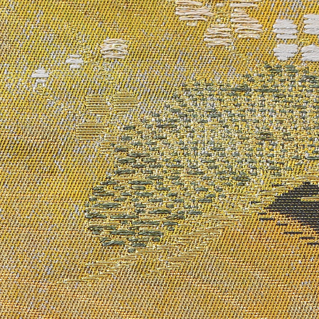 袋帯 帯丈428cm 正絹 六通 フォーマル 老松 荒磯 砂子 金系 1243-02196