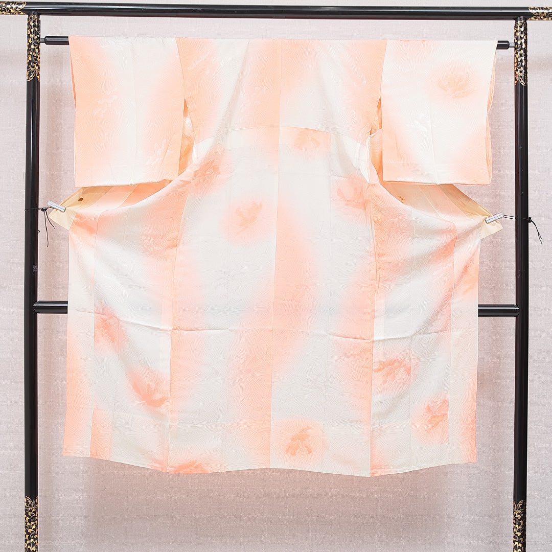 長襦袢 無双袖 身丈135cm 裄丈62cm 正絹 Cランク XLサイズ 芙蓉 ピンク系 LP 1239-16668