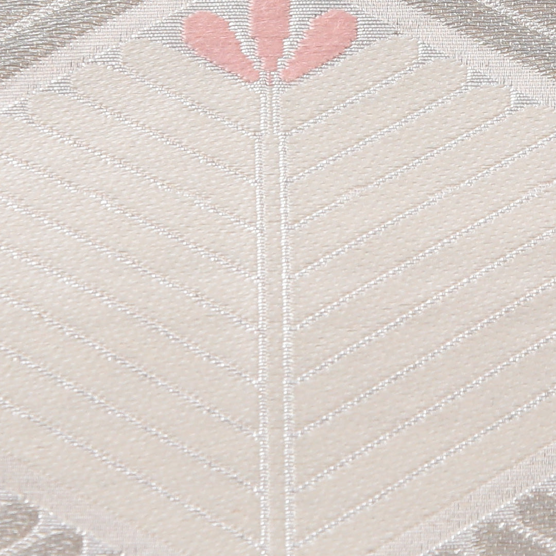 袋帯 帯丈420cm セミフォーマル 六通 帯芯なし Cランク 正絹 菱 クリーム系 1223-02247