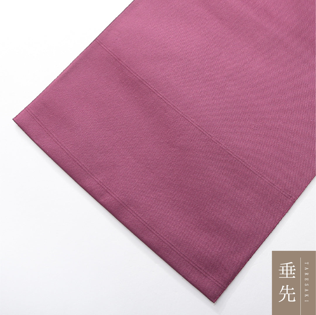 八寸名古屋帯 帯丈355cm カジュアル 松葉仕立て ポイント柄 Sランク 正絹 茶屋辻 紫系 赤系 1224-03829