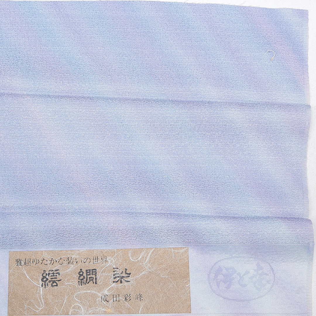 付下げ 袷 身丈152cm 裄丈61cm 正絹 成田彩峰 Sランク Sサイズ 広衿 一つ紋 セミフォーマル 創作柄 作家物 落款 証紙 グラデーション系 水色系 1261-15901