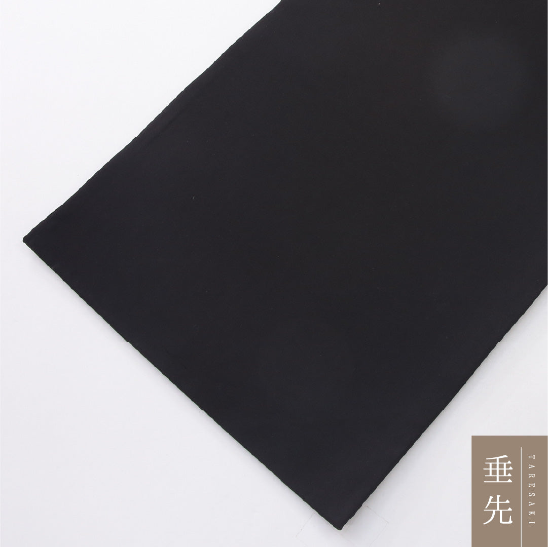 九寸名古屋帯 Aランク 帯丈362cm 正絹 ポイント柄 開き仕立て 染め インフォーマル 唐草鳳凰文 黒系 RP 1245-04051
