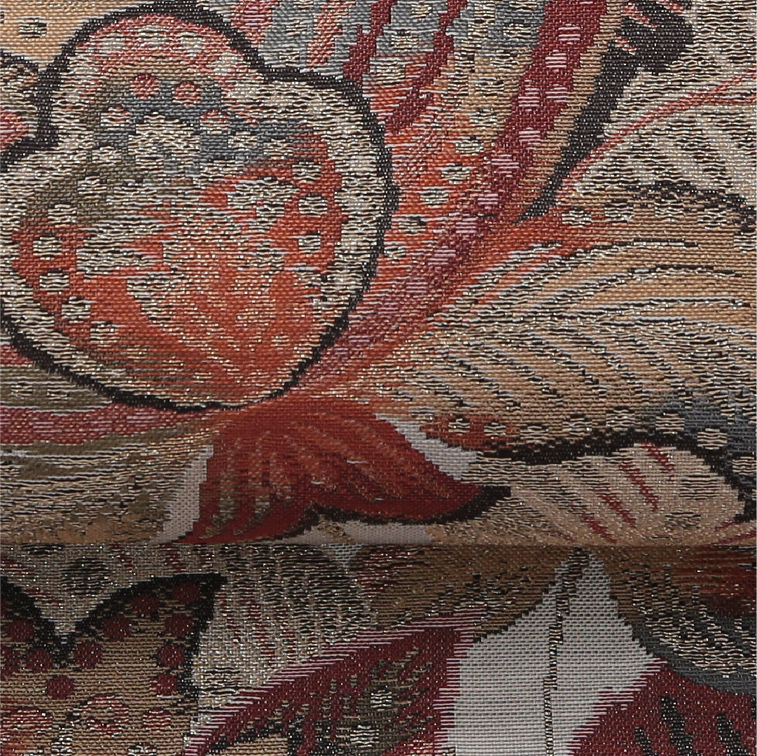 アンティーク 八寸名古屋帯 帯丈364cm セミフォーマル 開き仕立て ポイント柄 Aランク 正絹 綴れ織 ペルシャ文様 ベージュ系 多色系 1224-03688