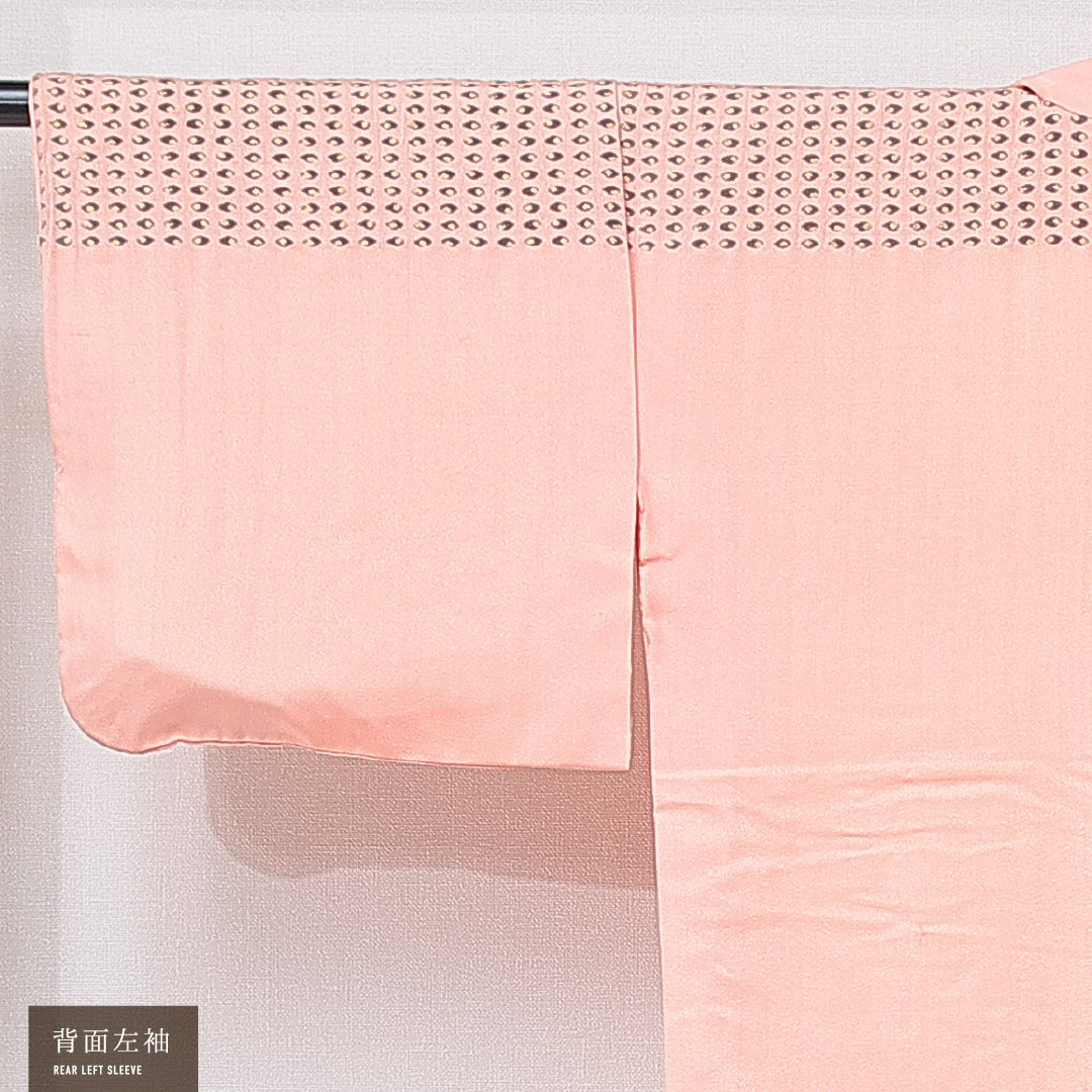 羽織 袷 身丈74cm 裄丈64cm 正絹 Sランク カジュアル Mサイズ 紐あり 創作柄 ピンク系 RP 1232-16793
