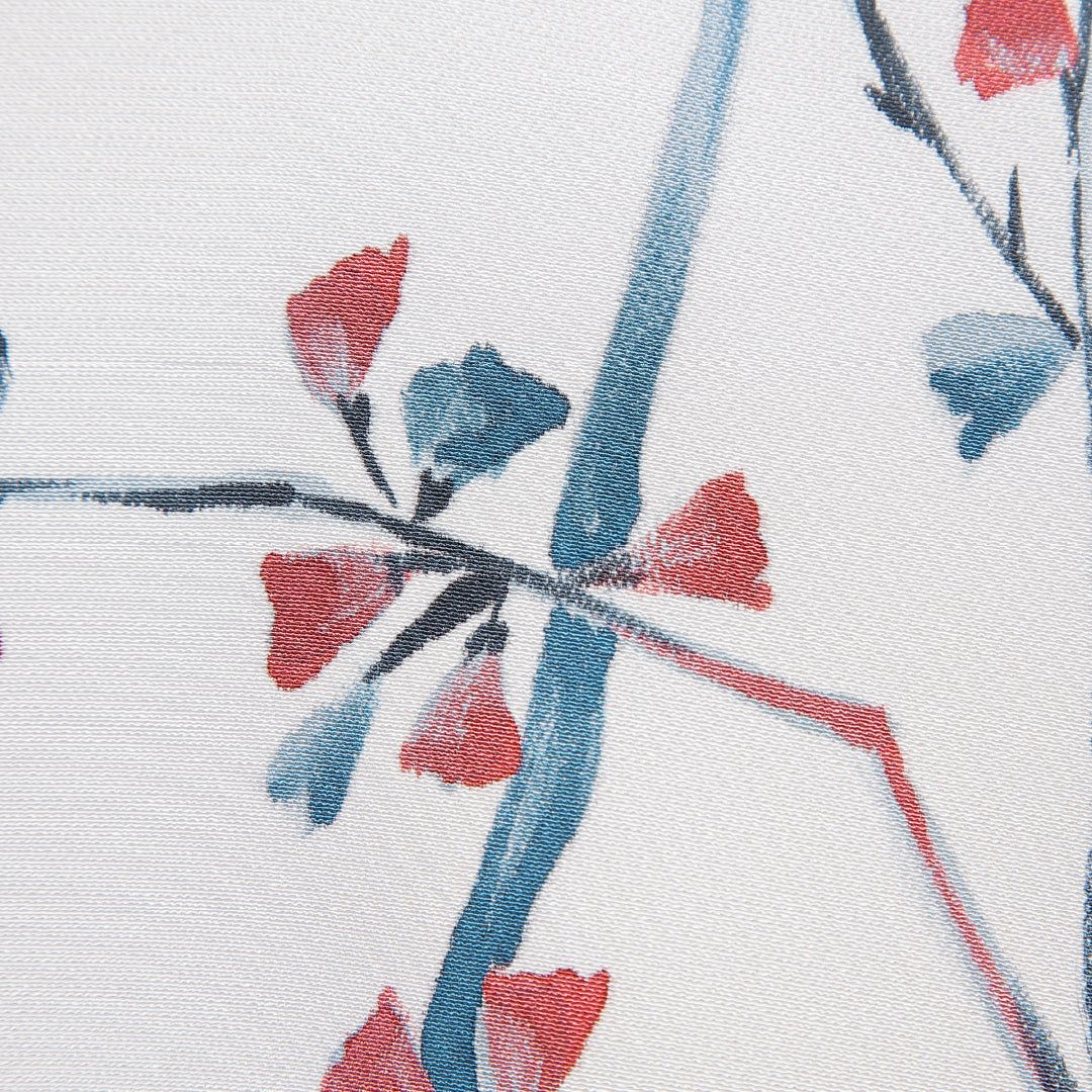 小紋 袷 身丈166cm 裄丈64cm 正絹 Cランク XLサイズ 広衿 インフォーマル 植物柄 ベージュ系 1215-15645