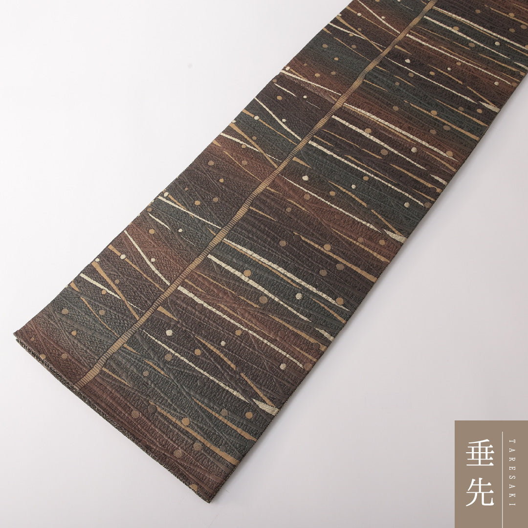袋帯 帯丈444cm 正絹 六通 リバーシブル インフォーマル ふくれ織 創作柄 多色系 1243-01813