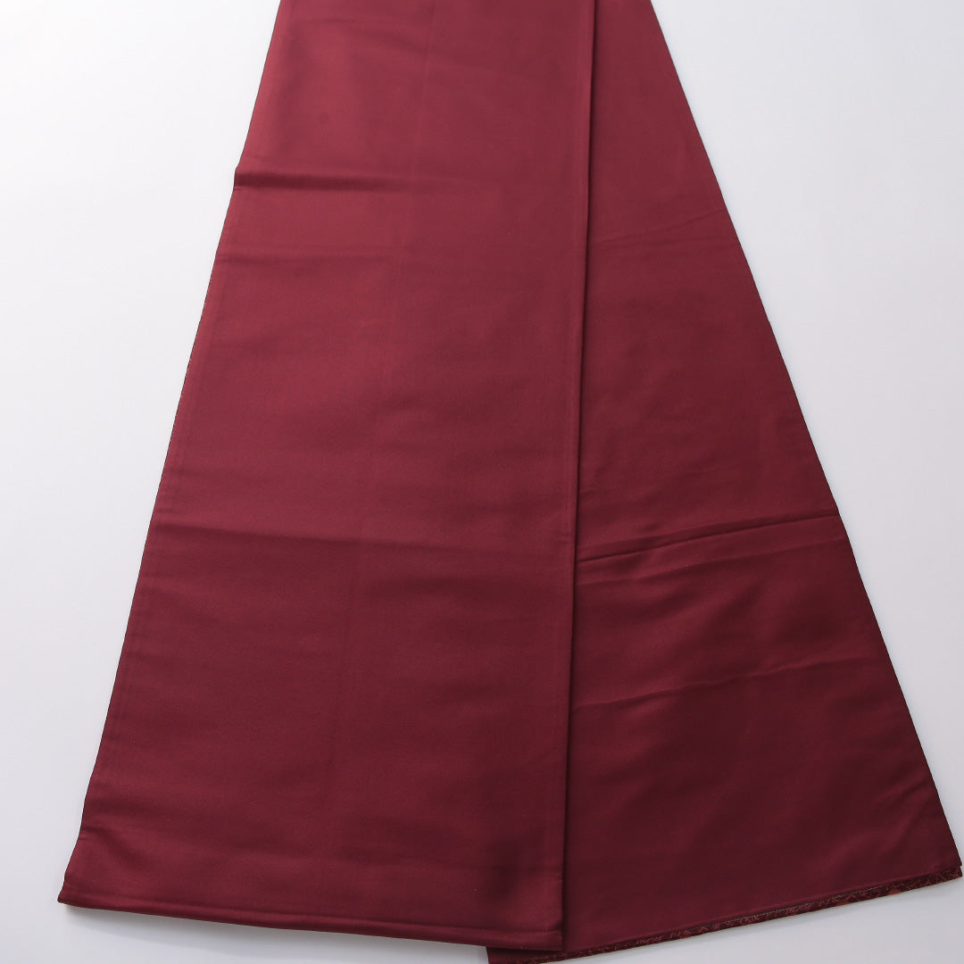 袋帯 帯丈436cm セミフォーマル 六通 帯芯なし Sランク 正絹 幾何学柄 赤系 1223-01973