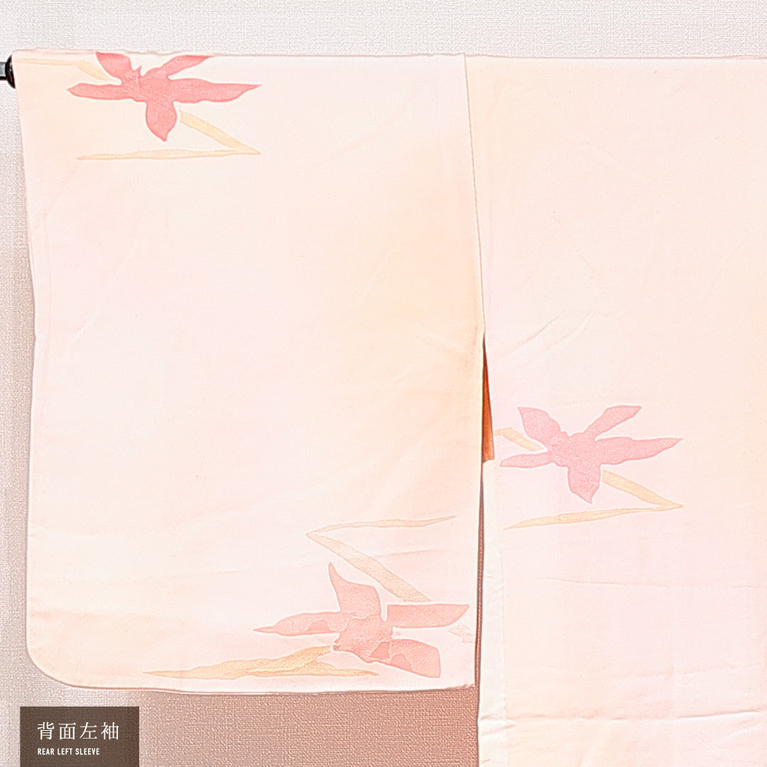 羽織 袷 身丈76cm 裄丈64cm 正絹 Cランク カジュアル Mサイズ 創作柄 ピンク系 HP 1232-15252