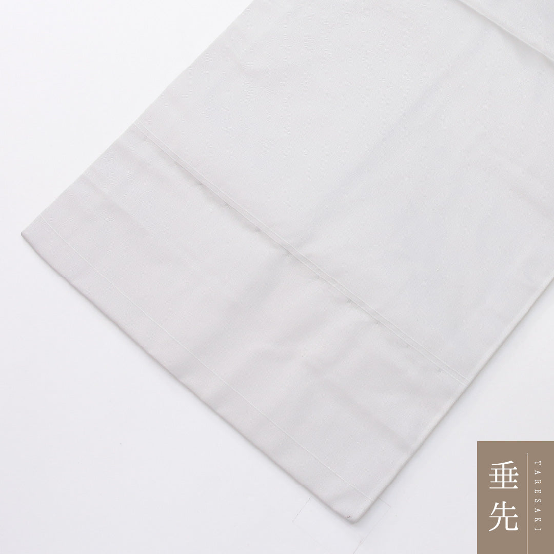 未使用品 九寸名古屋帯 Nランク 帯丈374cm 正絹 ポイント柄 名古屋仕立て 染め インフォーマル 作家物 落款 書画文様 和 グレー系 RP 1245-04141