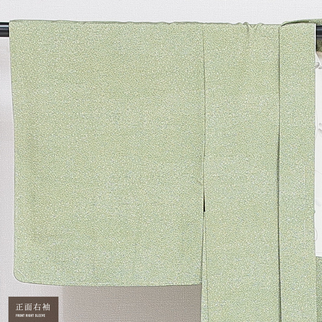 羽織 袷 身丈77cm 裄丈62cm 正絹 Sランク カジュアル Sサイズ 緑系 RP 1232-16173