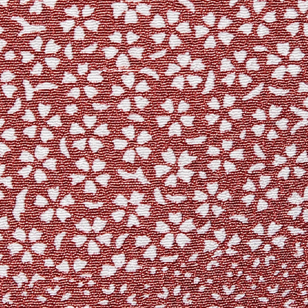 江戸小紋(寄せ柄) 洗える着物 袷 身丈164cm 裄丈67cm ポリエステル Aランク Lサイズ 広衿 インフォーマル 赤系 1262-16227