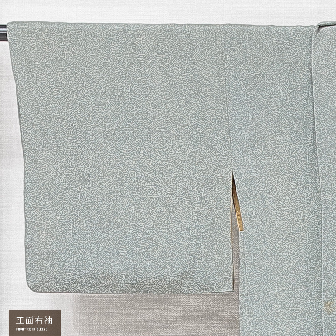 羽織 袷 身丈70cm 裄丈59cm 正絹 Cランク カジュアル Sサイズ 紐あり 抽象柄 グレー系 HP 1232-15261
