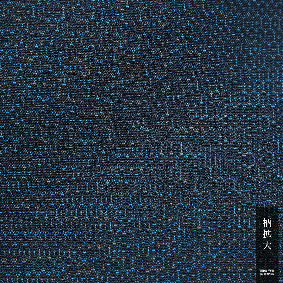 ウールの男着物(紬) 洗える着物 単衣 身丈139cm 裄丈67cm ウール Cランク Sサイズ 棒衿 カジュアル 肩当て 亀甲 1219-15764