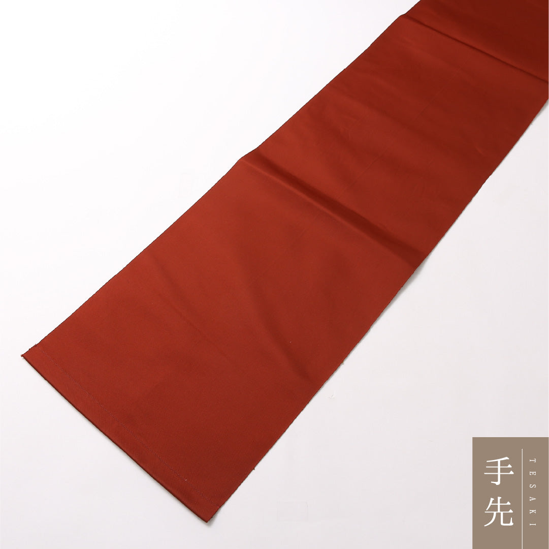 八寸名古屋帯 Aランク 帯丈348cm 正絹 ポイント柄 開き仕立て 織り セミフォーマル 唐草 菊菱 茶系 RP 1245-03150